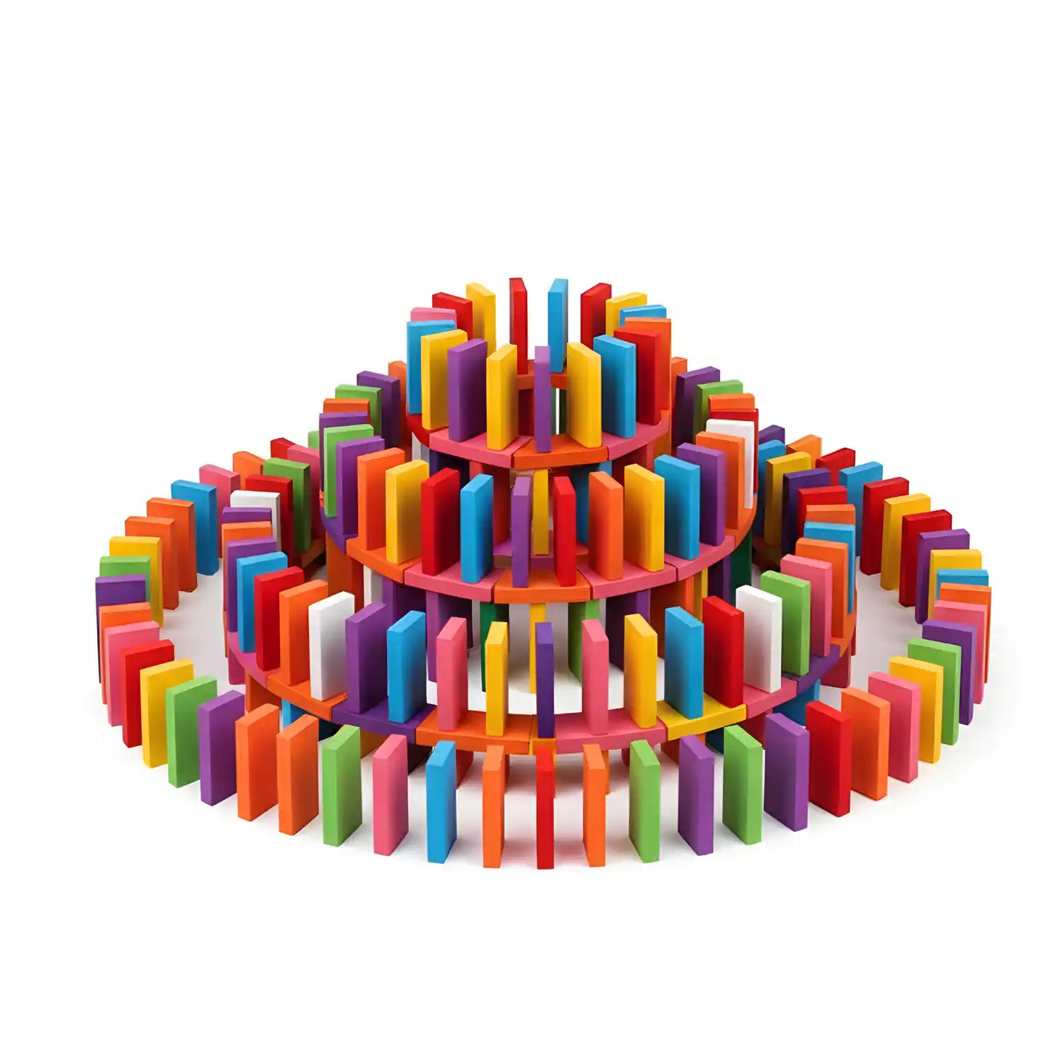 Wooden Domino Blocks Set