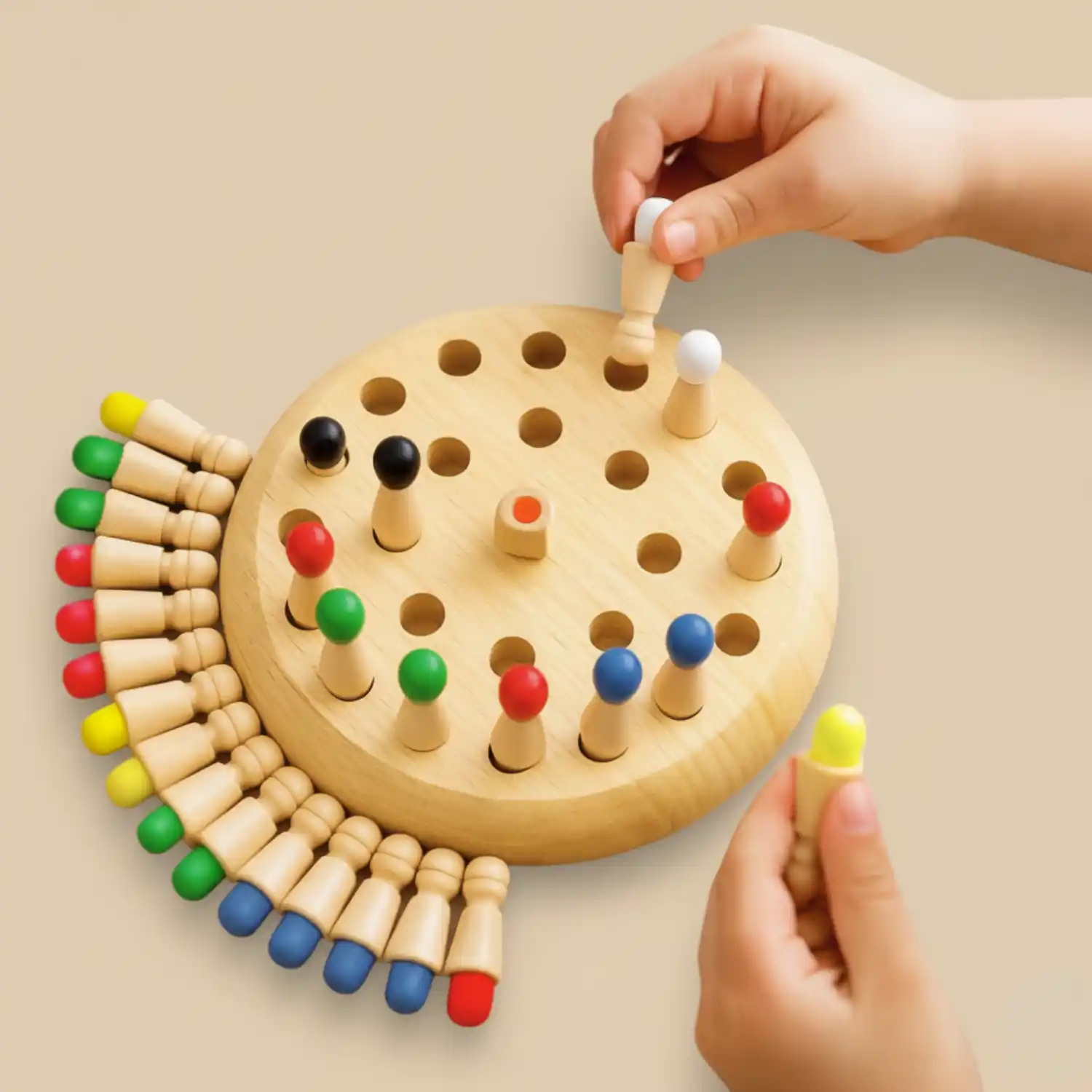Wooden Memory Chess Game